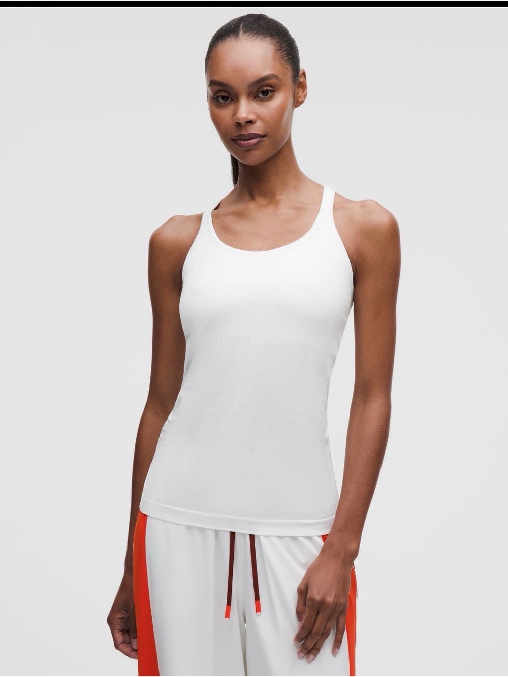 lululemon ebb to the street tank in white